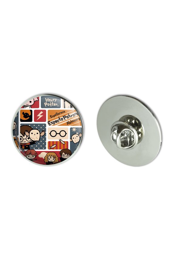 Harry Potter Cute Chibi Pattern Metal 1.1" Tie Tack Hat Lapel Pin Pinback