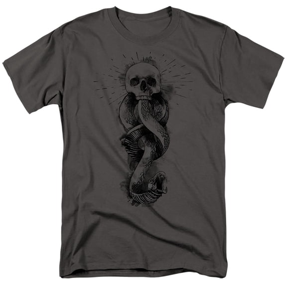 Harry Potter Dark Mark Ink Unisex Adult T Shirt, Charcoal, Small