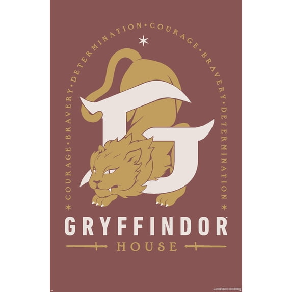Harry Potter: Darker Arts - Gryffindor House Wall Poster, 14.725" x 22.375"