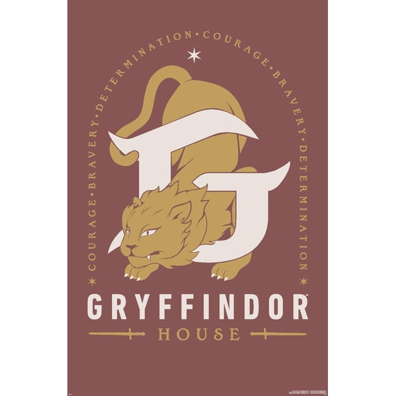 Harry Potter: Darker Arts - Gryffindor House Wall Poster, 14.725" x 22.375"