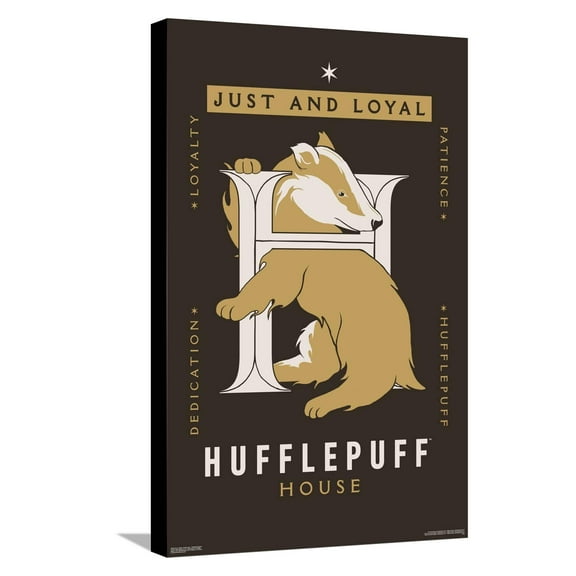 Harry Potter: Darker Arts - Hufflepuff House Canvas Wall Poster, 14.725" x 22.375"