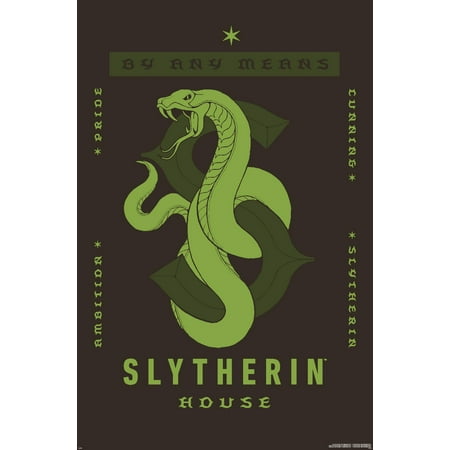 Harry Potter: Darker Arts - Slytherin House Wall Poster, 22.375" x 34"