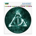 thumbnail image 1 of Harry Potter Deathly Hallows Logo Automotive Car Window Locker Circle Bumper Sticker, 1 of 7