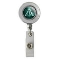 thumbnail image 1 of Harry Potter Deathly Hallows Logo Retractable Reel Chrome Badge ID Card Holder Clip, 1 of 3
