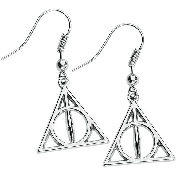 Harry Potter Deathly Hallows Metal French Wire Earrings