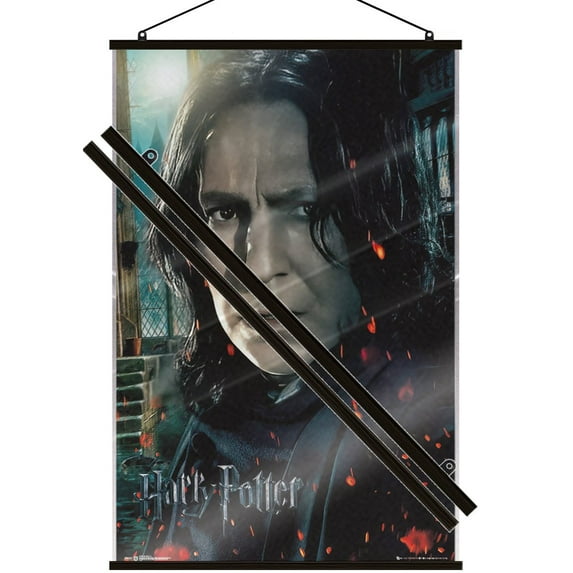 Harry Potter and The Deathly Hallows - Movie Poster (Professor Severus Snape - Alan Rickman - Face) (Size: 24" x 36") (Laminated Poster & Black Hanger)
