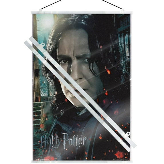 Harry Potter and The Deathly Hallows - Movie Poster (Professor Severus Snape - Alan Rickman - Face) (Size: 24" x 36") (Laminated Poster & Clear Hanger)