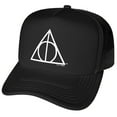 thumbnail image 1 of Harry Potter Deathly Hallows Symbol Foam Snapback Trucker Hat - Unisex for Men and Women, 1 of 5