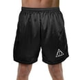 thumbnail image 1 of Harry Potter Deathly Hallows Symbol Mens Lined Mesh Shorts, Black, Small, 1 of 6