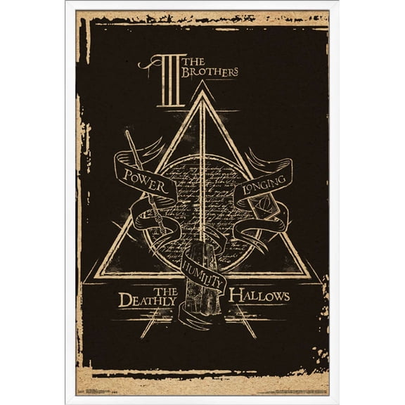 Harry Potter - Deathly Hallows - The Brothers - Symbol Wall Poster, 22.375" x 34", Framed