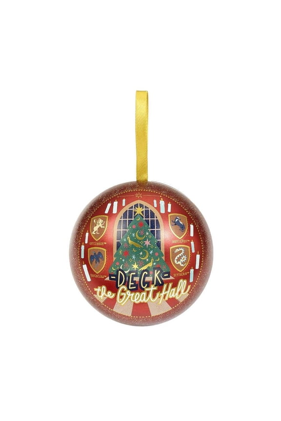 Deck The Great Hall Christmas Hanging Bauble with Keychain Gift Set - Holiday Season Stocking Fillers