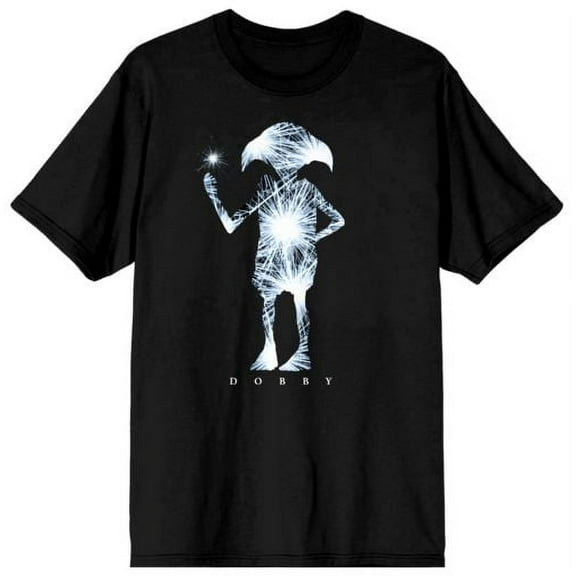 Harry Potter Dobby Elf Magic Men's Black Graphic Tee-Medium