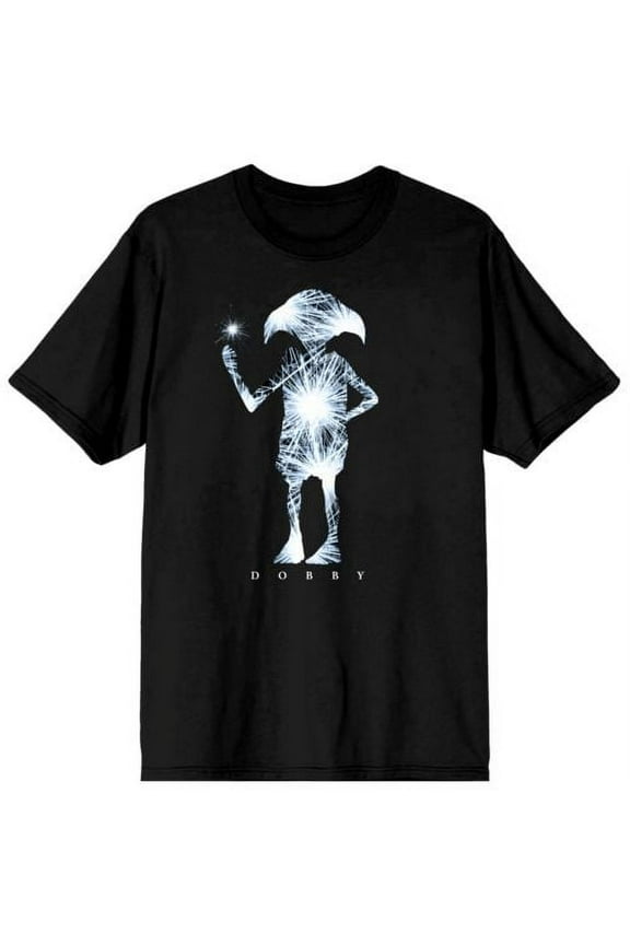 Harry Potter Dobby Elf Magic Men's Black Graphic Tee-Medium