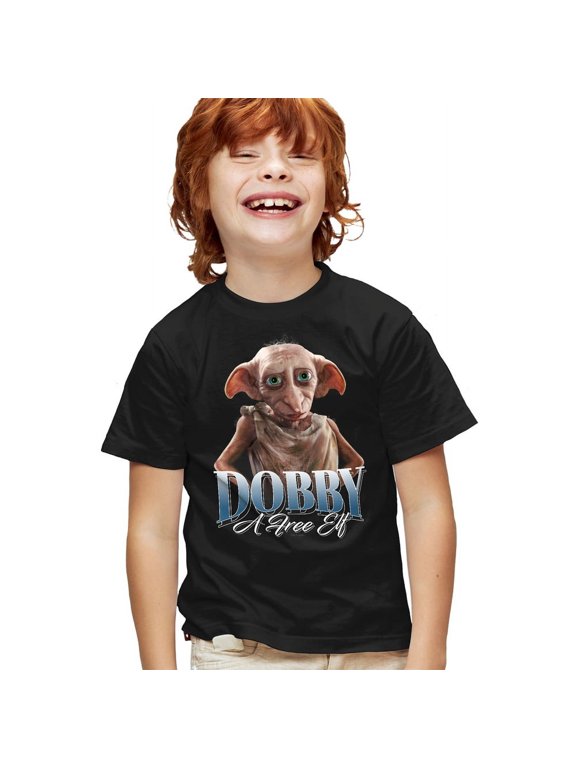 Dobby The Elf Homage Kids T Shirt for Youth Boys and Girls, Black, Small