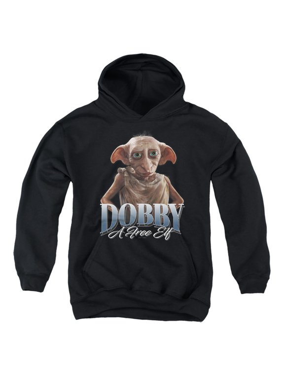 Dobby The Elf Homage Youth Kids Boy/Girls Pull-Over Hoodie, Black, Small