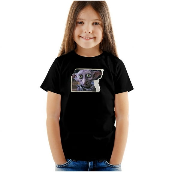 Harry Potter Dobby Worn Photo Kids T Shirt (2) for Youth Toddler Boys and Girls, Black