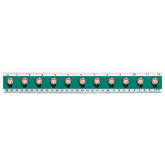 Harry Potter Draco Cute Chibi Character 12 Inch Standard and Metric Plastic Ruler