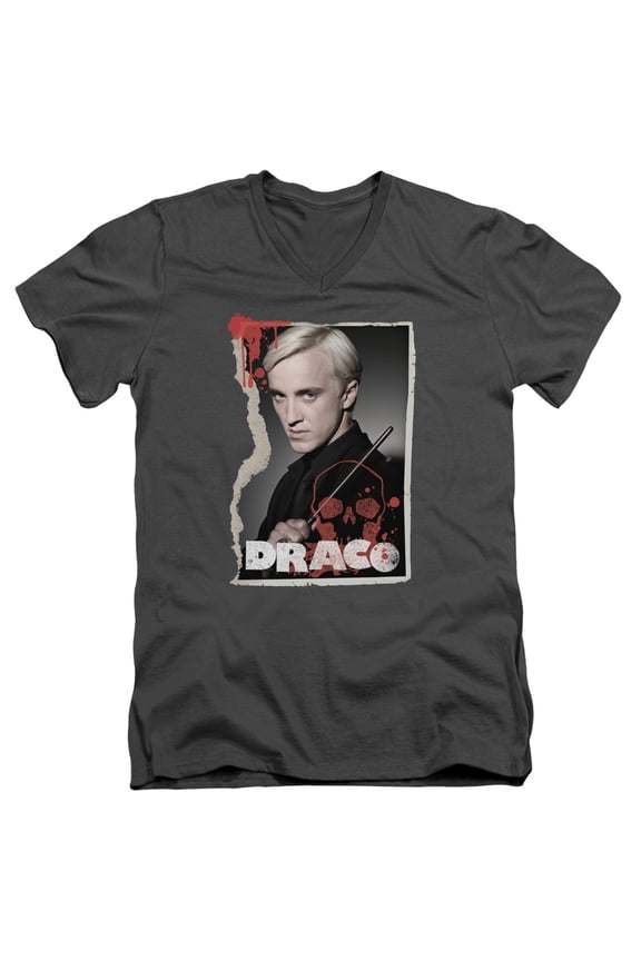 Harry Potter - Draco Frame - Slim Fit V Neck Shirt - Large
