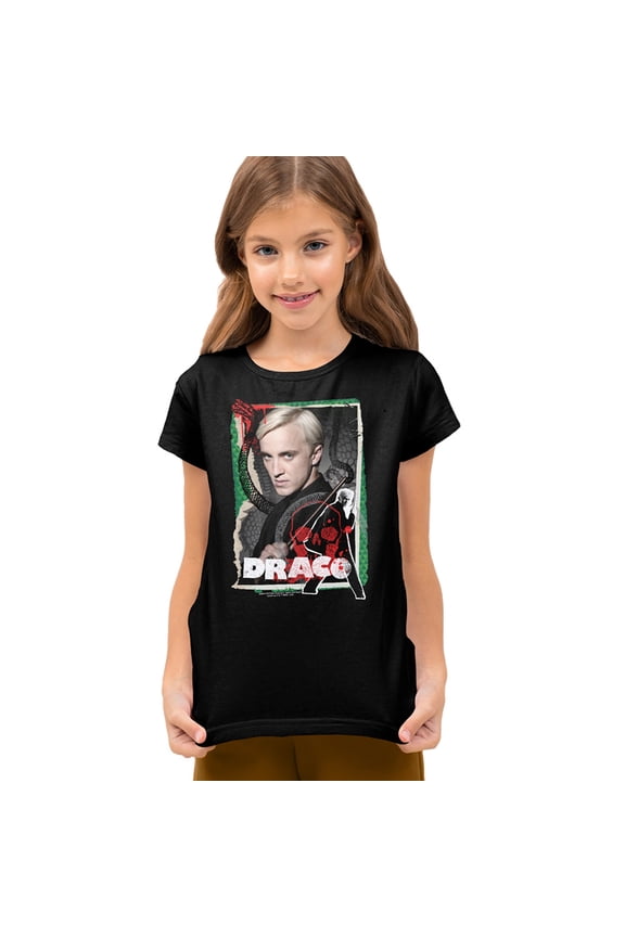 Draco Malfoy Photo Collage Kids T Shirt (Small) for Youth Toddler Boys and Girls, Black