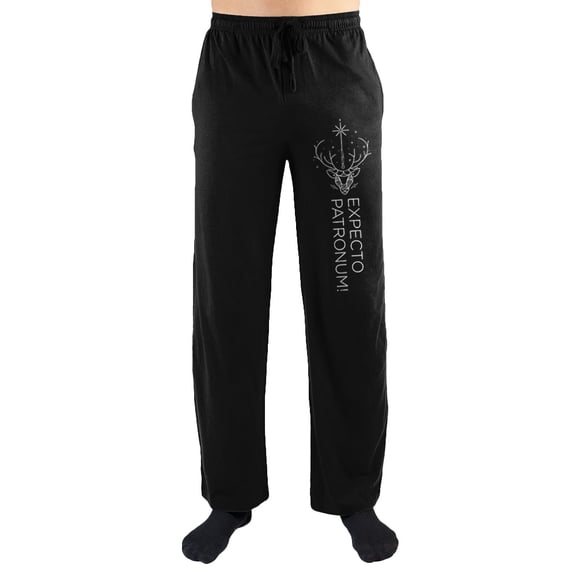 Harry Potter Expecto Patronum Print Men's Sleepwear Sleep Pants Small