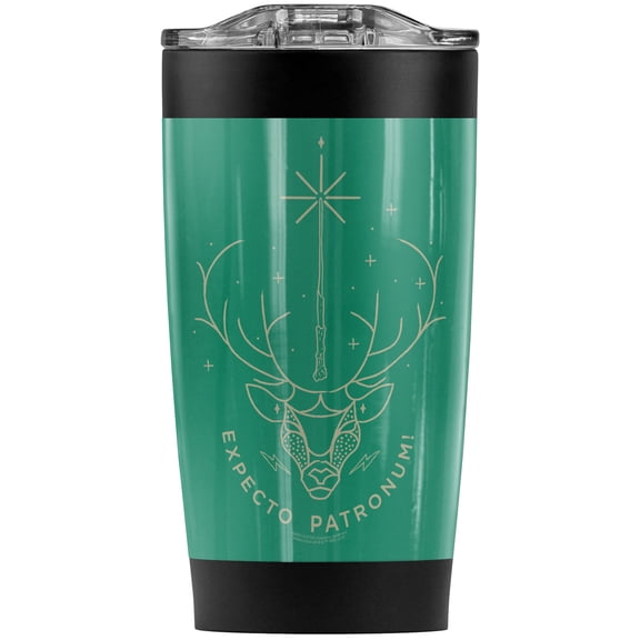 Harry Potter Expecto Patronum! Stainless Steel Tumbler 20 oz Coffee Travel Mug/Cup, Vacuum Insulated & Double Wall with Leakproof Sliding Lid | Great for Hot Drinks and Cold Beverages