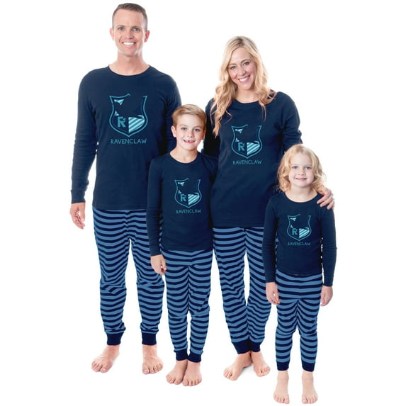 Harry Potter Hogwarts Wizarding World Family 2PC Tight-Fit Pajama Set For Adult Kids