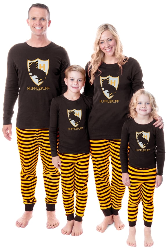 Harry Potter Hogwarts Wizarding World Family 2PC Tight-Fit Pajama Set For Adult Kids