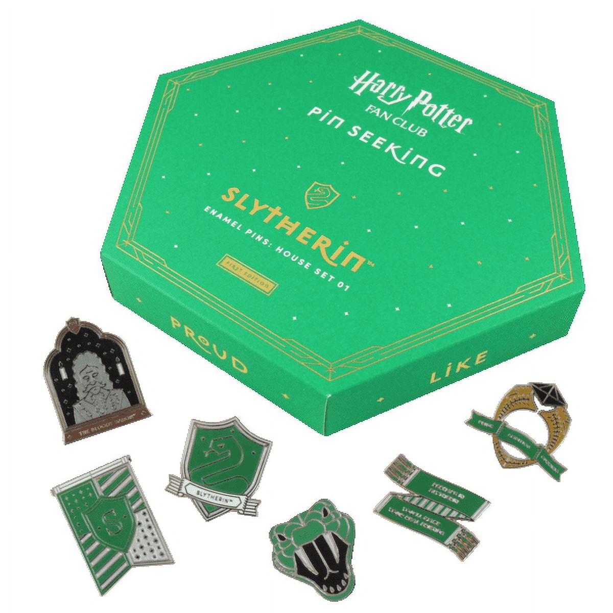 Harry Potter Fan Club Pin Seeking First Edition Slytherin House Enamel ...