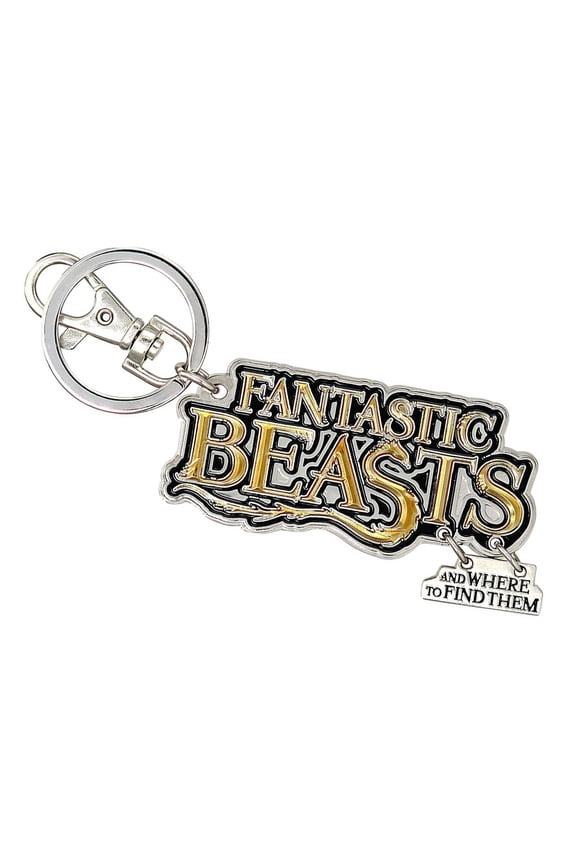 Harry Potter Fantastic Beasts Colored Logo Pewter Key Ring