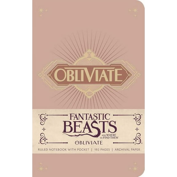 Harry Potter Fantastic Beasts and Where to Find Them: Obliviate Hardcover Ruled Notebook, (Hardcover)