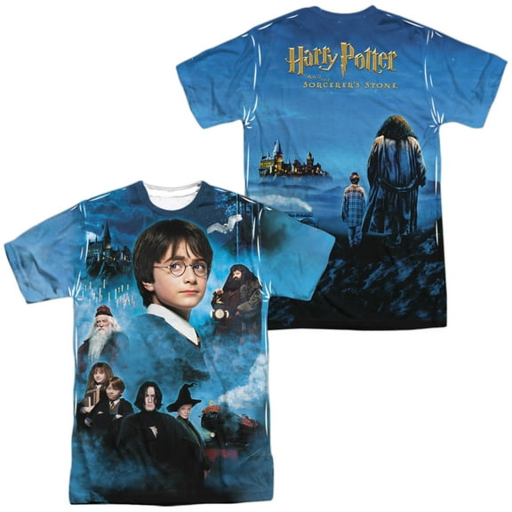 Harry Potter First Year Unisex Adult Sublimated Costume T Shirt (Front/Back), Medium Multicolor