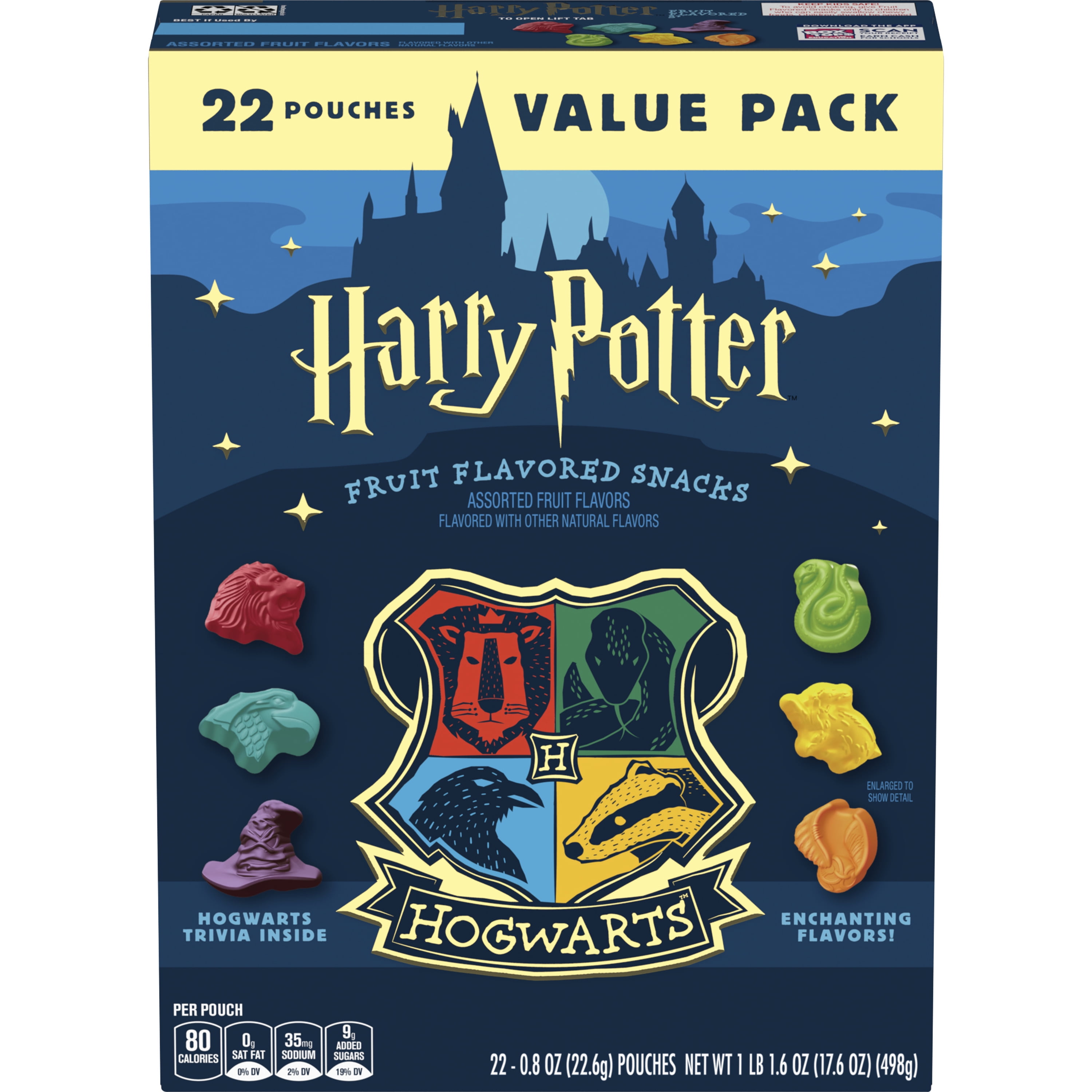 Harry Potter Fruit Flavored Snacks, Value Pack, 22 Ct, 17.6 oz