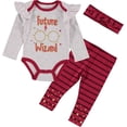 thumbnail image 1 of Harry Potter GREY/RED Baby Girls' Bodysuit, Leggings, Headband Set, US 3-6M, 1 of 4
