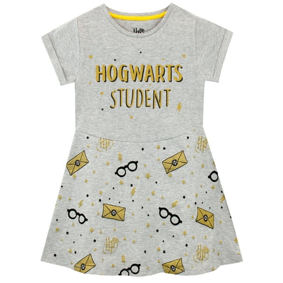 Harry Potter Gilrs Hogwarts Student Short Sleeve Dress Sizes 6-14