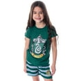 thumbnail image 1 of Harry Potter Girls' Hogwarts Castle 2PC Shirt Shorts Pajama Set 4 Houses - Gryffindor Hufflepuff Ravenclaw Slytherin, 1 of 7