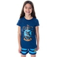 thumbnail image 1 of Harry Potter Girls' Hogwarts Castle 2PC Shirt Shorts Pajama Set 4 Houses - Gryffindor Hufflepuff Ravenclaw Slytherin, 1 of 7