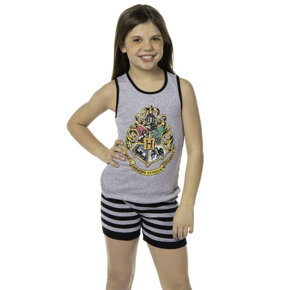 Harry Potter Girls' Hogwarts House Crest Sleep Pajama Set Tank Top Shorts
