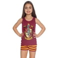 thumbnail image 1 of Harry Potter Girls Hogwarts Castle Gryffindor House Crest 2 Piece Cotton Tank Top with Pajama Short Lounge Set Sleepwear, 1 of 7