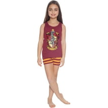 Harry Potter Girls Little Gryffindor House Crest Cotton Tank Top Pajama Short Set