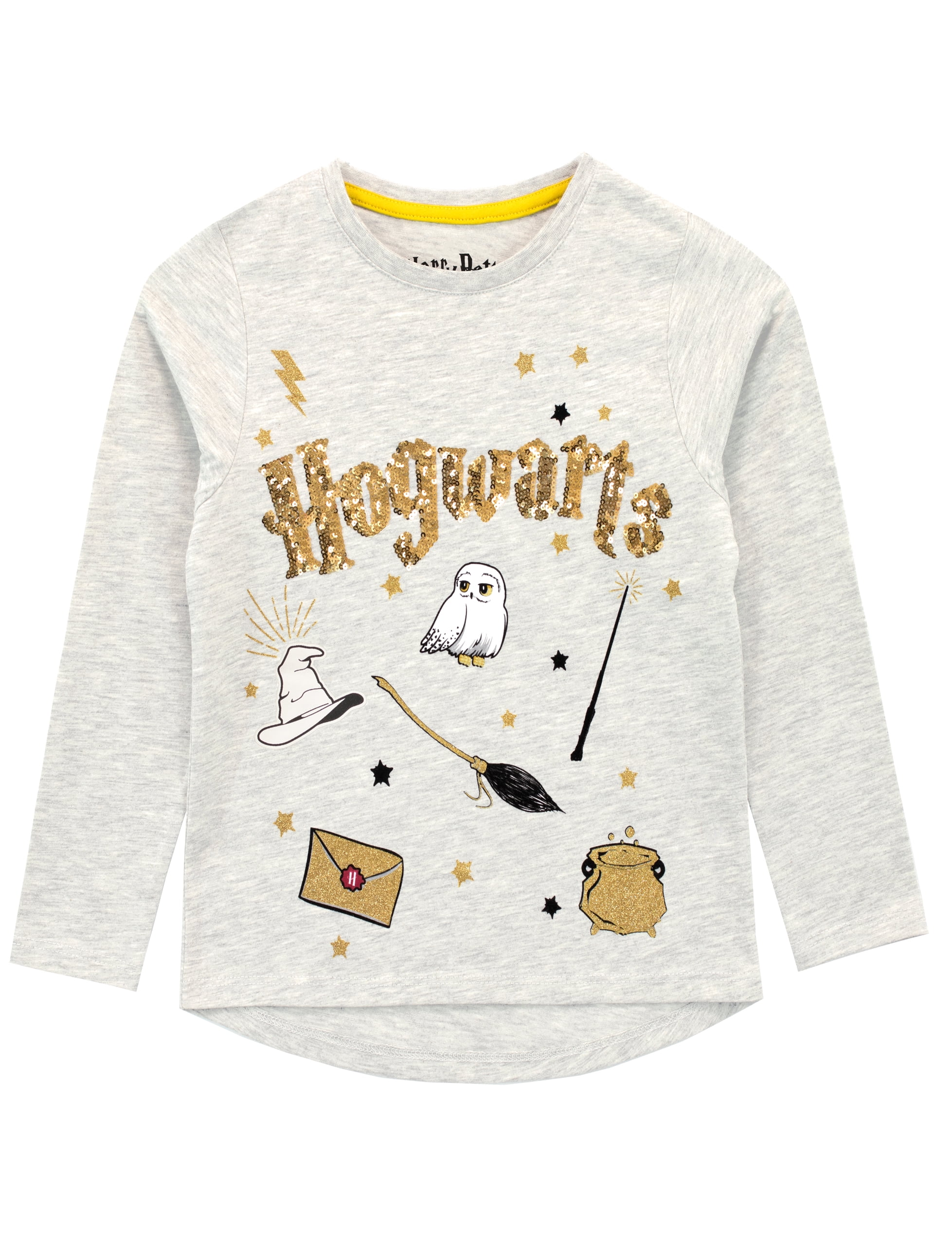 Harry Potter Girls Long Sleeve Sequin T-Shirt Sizes 5-14