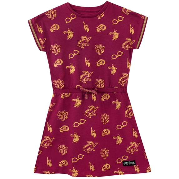 Harry Potter Girls Short Sleeve Dress Sizes 6-14