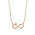 thumbnail image 1 of AFFY Harry Potter Glasses Charm Pendant Necklace In Rose Gold Over Sterling Silver, 1 of 1