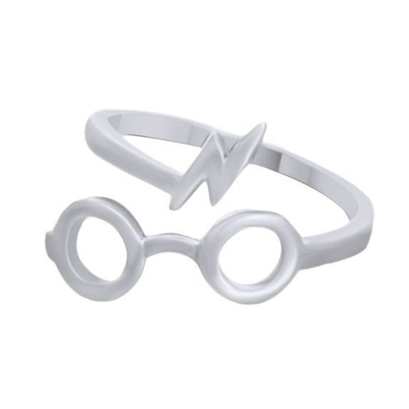 AFFY Lightening Bolt Open Ring In 14K White Gold Over Sterling Silver-4