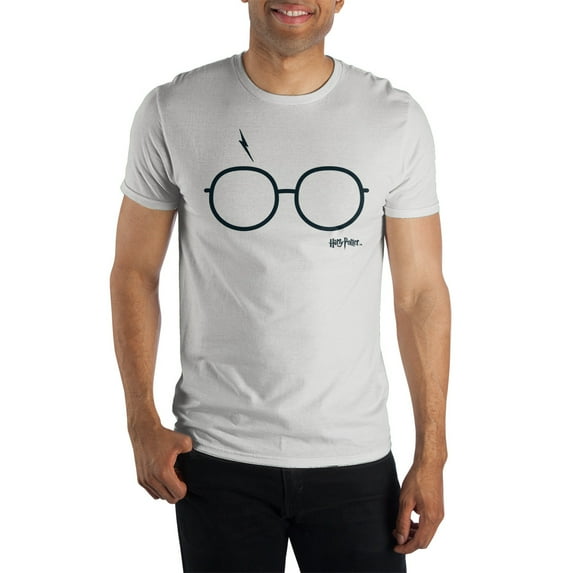 Harry Potter Glasses & Scar Mens White Short Sleeve Shirt-XX-Large