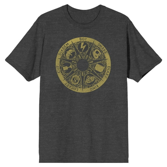 Harry Potter Gold Horcrux Men's Black T-shirt-Large