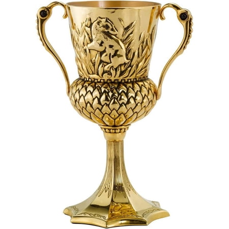 Harry Potter Gold Hufflepuff Cup Collectable Chalice Prop Replica with Gift Box - Bellatrix Lestrange Horcrux Perfect Gift for Potterheads Movie Book Fans and Followers