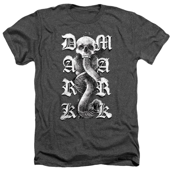 Harry Potter Gothic Dark Mark Unisex Adult Heather T Shirt, Charcoal Heather, X-Large