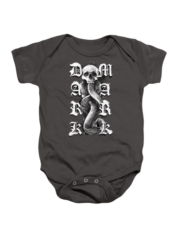 Gothic Dark Mark Unisex Infant Snap Suit for Baby, Charcoal, Medium