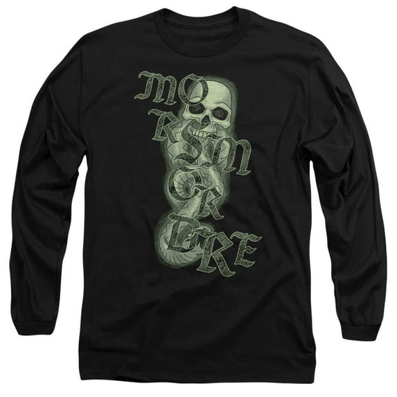 Harry Potter Gothic Morsmordre Unisex Adult Long-Sleeve T Shirt, Black, Medium
