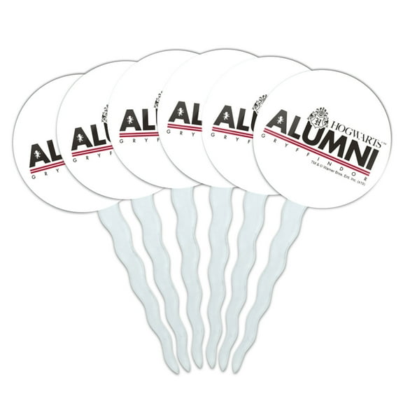Harry Potter Gryffindor Alumni Cupcake Picks Toppers Decoration Set of 6